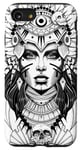 iPhone SE (2020) / 7 / 8 Aztec Warrior Queen Blackwork Tattoo Flash Case