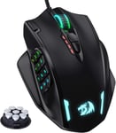 M908 Impact Rgb Led Mmo Mouse Avec Boutons Latéraux Souris De Jeu Filaire Laser Avec 12,400 Dpi,Haute Précision,19 Boutons De Souris Programmables