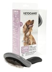 Vetocanis Brosse de Toilettage Carde pour Moyen et Grand Chien, Grand Modèle Manche Léger en Caoutchouc