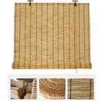 NIANXINN Natural Reed Curtain,Vintage Decoration Bamboo Roller Blind - Curtains, Bamboo Curtains with Lifter,Waterproof Sun Shade, Shutters for Outdoor/Indoor,Custom Blinds (140x180cm/55x71)