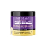 Lorenzo - Masque Capillaire Épaississant à la Biotine et Collagène pour Cheveux Fins - Volume Intense - Sans Sulfate, Paraben, Silicone - 500ml