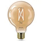 Philips Philips Filament Globe Amber E27 E27 G95 LED Smart Light Bulb 7W 640lm