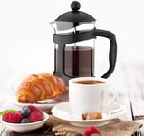 BLACK 3 CUP CAFETIERE COFFEE PLUNGER COFFEE MAKER FRENCH PRESS PLASTIC GLASS MIX