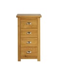 Birlea Woburn 4 Drawer Narrow Chest, Wood, Oak, 38 x 55 x 100 cm