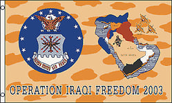 DRAPEAU AIR FORCE DES ETATS UNIS GUERRE EN IRAK 150x90cm - DRAPEAU ARMÍ?E AMÍ?RI