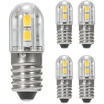 4-pack 6V E10 LED-lampor med 2835 skruvbas, 4 SMD-chips, gul uppgradering för strålkastare, ficklampa