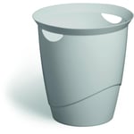 DURABLE ECO Waste Bin 16 Litre Capacity 80% Recycled Plastic Waste Basket Grey - 776010