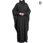 Ramadan One Piece Böneklänning Plagg Kvinnor Hooded Abaya black One Size