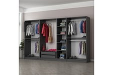 Fruitland Garderobe 315 cm - Antrasitt Garderobeskap & klesskap