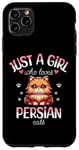 Coque pour iPhone 11 Pro Max Fille Qui Aime Les Chats Persans Adore Chat Persan