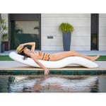 Moovere - Chaise longue d'extérieur pour jardin piscine hôtel club de plage blanche