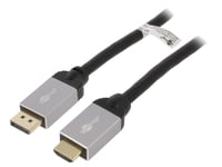 Cable DisplayPort 1.2 male HDMI 2.0 male 1m noir