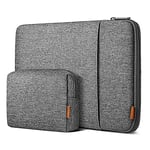 Inateck 360° Protection 16 Inch laptop Case Sleeve Compatible with 16 MacBook Pro M3/M2/M1 Pro/Max A2991/A2780/A2485/A2141 2023-2021, 15 MacBook Pro 2013-2015, XPS 15, Grey