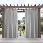 Exclusive Home Curtains VT Cabana Paire de Rideaux occultants Solides à Pattes Gris Nuage 132 x 132