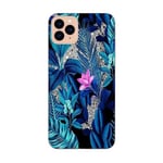 Coque Iphone 12 MINI tropical fleur rose exotique