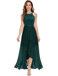 Dressystar Robe de soirée élégante pour femme - Robe de cocktail - Robe de demoiselle d'honneur, vert foncé, XL