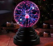 Plasma Magic Night Light Ball, kosketusherkkä, staattinen sähkövalo, USB-käyttöinen, musta