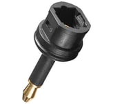 BestPlug câble adaptateur Aux in Out optique 1 x mINI jack mâle 3,5 mm, mâle opto adaptateur optique toslink femelle vers prise femelle noir