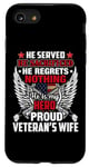 Coque pour iPhone SE (2020) / 7 / 8 He Is My Hero Proud Veteran's Wife American Flag Patriotic