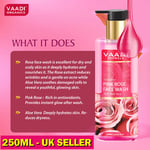 🇬🇧 NEW 250ML VAADI HERBALS INSTA GLOW PINK ROSE ALOE VERA FACE WASH SKIN CARE