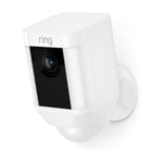 Ring spotlight Cam battery WiFi overvåkningskamera, hvit