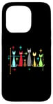 Coque pour iPhone 15 Pro Vintage Retro Mid-Century Modern Look Cat 50s 60s Style