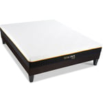 Olympe Literie - Ensemble olympe 160x200 cm Matelas Mémoire de forme + Sommier Bois