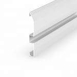 LED Profile en Argent M16-1 100CM Sans Couverture Pour V Jusqu'À 13,4mm Largeur