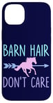 Coque pour iPhone 14 Plus Équitation Barn Hair Don't Care Funny Equestrian Rider