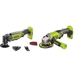 Ryobi ONE+ R18MT-0 18V Cordless Multi Tool (Zero Tool) & R18AG-0 ONE+ Angle Grinder, 18V (Body Only)