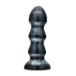 Jet Black Jack Large Ribbed Butt Plug 7 inches Jet Black Jack Large Ribbed Butt Plug 7 inches