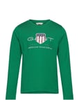 GANT Archive Shield Ls T-Shirt Grön