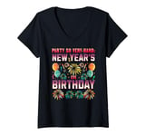 Womens PARTY SO VERY-HARD: NEW YEAR'S EVE BIRTHDAY V-Neck T-Shirt