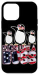 iPhone 12 mini Floss Like A Boss American Flag Funny Penguin 4th of July Case