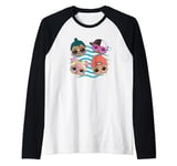 L.O.L. Surprise! Dawn Baby Next Door Sunny Luau Wave Design Raglan Baseball Tee