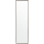 Beliani - Miroir sur Pied Cadre de Forme Rectangulaire en Synthétique Argenté 140 x 40 cm pour Chambre ou Cabine d'Essayage