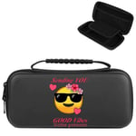 Etui pochette Switch LITE noir personnalisee prenom smiley good vibes