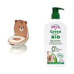 Bambisol Pot Bebe Toilette Ourson | Apprentissage Propreté Enfant, Entretien Facile | Ours & Love & Green BioLiniment certifié Bio Sans parfum - 500ml - Fabriqué en France