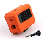 Float Case for GoPro, Floaty Housing Frame for GoPro Hero 7/6/5 Black Camera Anti-sink Floater Cover Floating Accessory for Water Sports - Orange