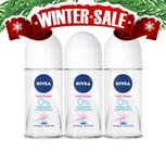 Nivea Fresh Flower Women's Deodorant Roll-On Alu-Free 50ml 3-Pack