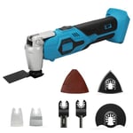 WingFly Outil Multifonction Sans Fil pour Makita 18V Batterie, Outil Multifonction Oscillant 6 Vitesses Réglables (Vitesse d'Oscillation 8000-19000 tr/min Sans Batterie)