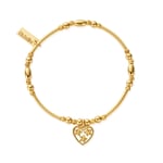 ChloBo GBMCMN3401 In Bloom HEART OF HOPE Bracelet - Gold Jewellery