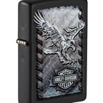 Zippo H-D Iron Eagle Windproof Lighter - Black Matte