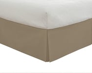 Lux Hotel Jupe de lit sur Mesure - Style Classique - Longueur de 35,6 cm - Style California King - Moka