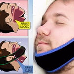 Anti Snore Aid Stop Snoring Strap Sleep Apnea  Belt Jaw Solution Chin Support UK