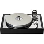 Pro-Ject The Classic Reference - Platine Vinyle Noir Laqué/Argent ou Acacia Laqué/Laiton