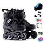 Rollers Quad Adult Fitness Haute Qualité Professionnel Roller Skates Unisexe et Femmes Rouleaux d'Extérieur Intérieur Skates Enfants Unisexe Single rangée Chaussures Plat Skates Flash Skates Inline