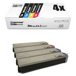 4x Eurotone Eco Toner Replaces Kyocera TK-520C TK-520K TK-520M TK-52