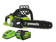 Greenworks 40V Chainsaw 16" Brushless 4.0Ah Kit in Gardening > Outdoor Power Equipment > Chainsaws > Chainsaws