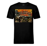 T-Shirt Homme Col Rond All Quiet On The Western Front Vieille Affiche De Film Guerre Rétro Poster Cinéma